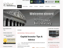 Tablet Screenshot of capitalinvestor.org